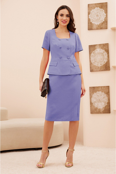 Жакет, юбка Lissana 5010 лавандовый - фото 6