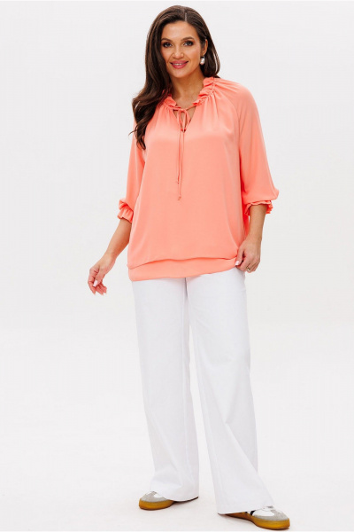 Блуза Mislana 791 коралл - фото 8