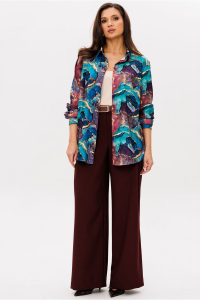 Блуза Mislana 1149 мрамор - фото 1