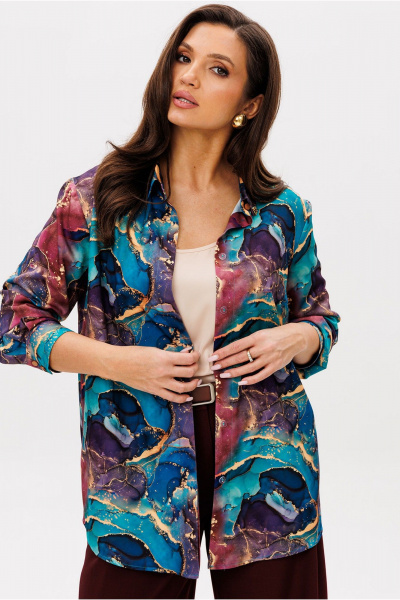 Блуза Mislana 1149 мрамор - фото 2