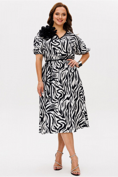 Платье Mislana 1774 черно-белый - фото 13