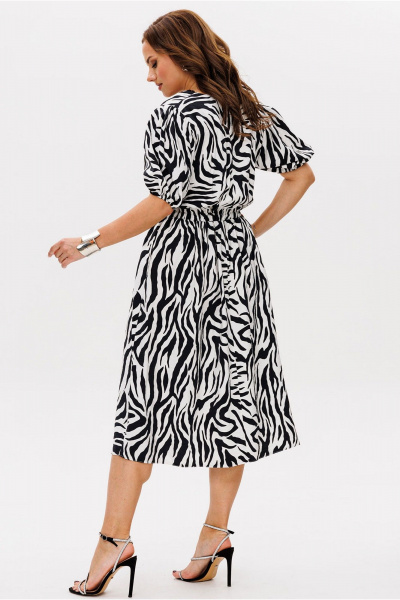 Платье Mislana 1774 черно-белый - фото 9