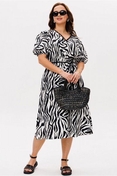 Платье Mislana 1774 черно-белый - фото 8