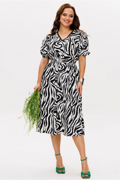 Платье Mislana 1774 черно-белый - фото 6