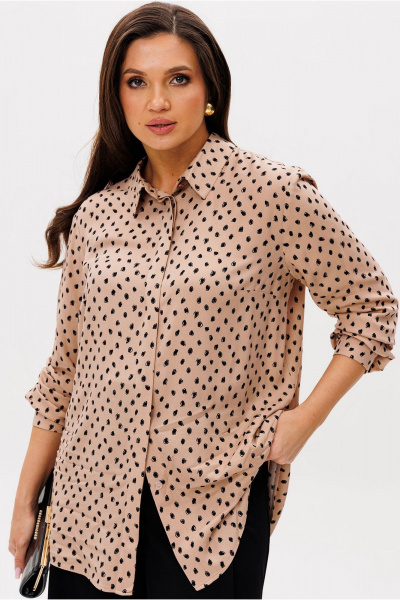 Блуза Mislana 1149 беж_камушки - фото 4