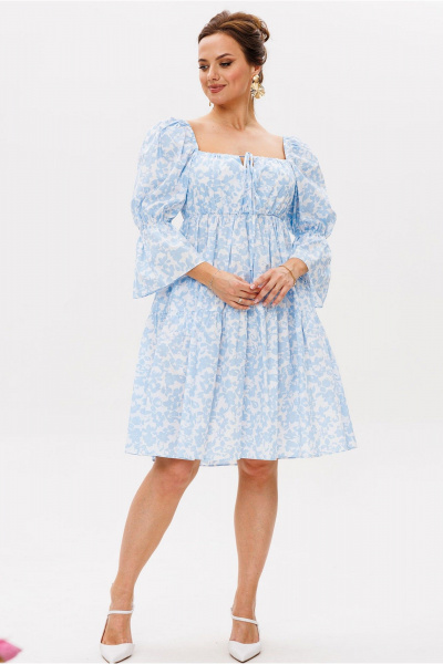 Платье Mislana 1963 голубой - фото 5