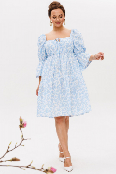 Платье Mislana 1963 голубой - фото 4