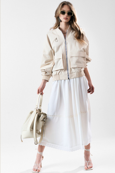 Бомбер MilMil 1197 кремовый - фото 14