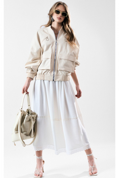 Бомбер MilMil 1197 кремовый - фото 13