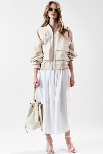 Бомбер MilMil 1197 кремовый - фото 12