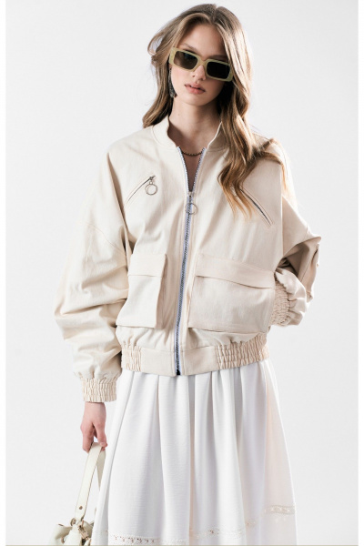 Бомбер MilMil 1197 кремовый - фото 10