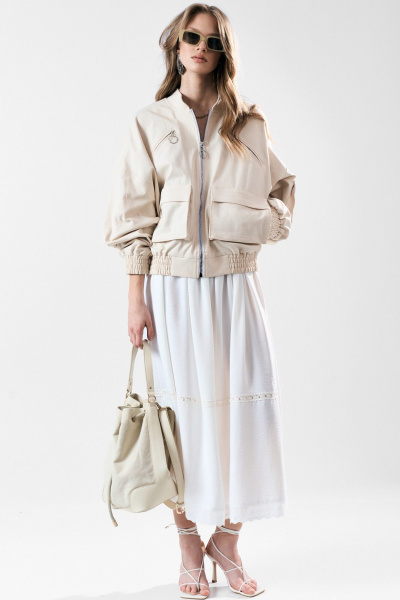 Бомбер MilMil 1197 кремовый - фото 9