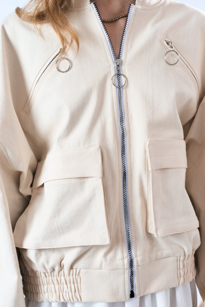 Бомбер MilMil 1197 кремовый - фото 7