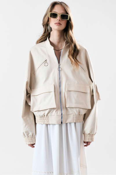 Бомбер MilMil 1197 кремовый - фото 4