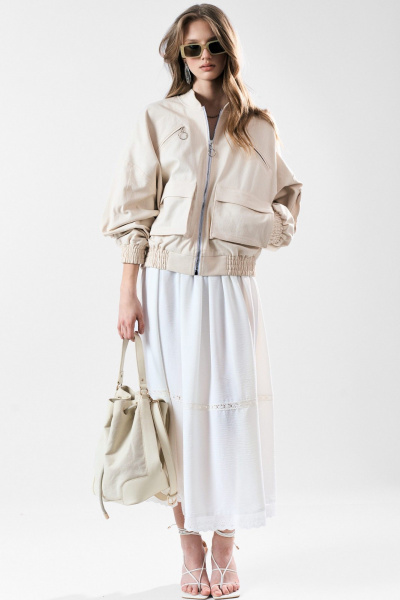 Бомбер MilMil 1197 кремовый - фото 2