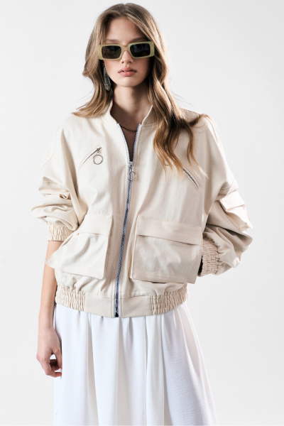 Бомбер MilMil 1197 кремовый - фото 1
