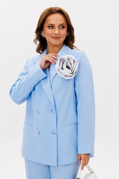 Брюки, жакет Mubliz 190 голубой - фото 22