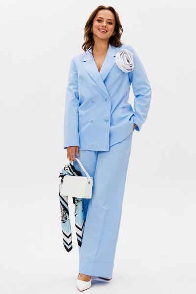 Брюки, жакет Mubliz 190 голубой - фото 17