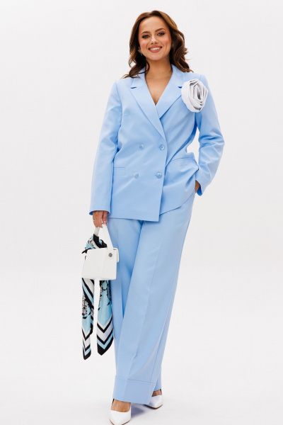 Брюки, жакет Mubliz 190 голубой - фото 16