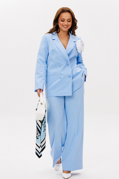 Брюки, жакет Mubliz 190 голубой - фото 11