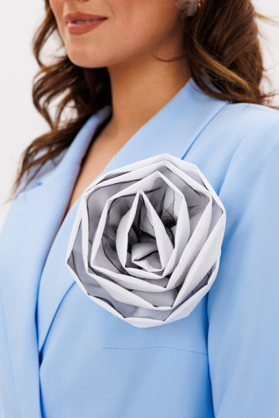 Брюки, жакет Mubliz 190 голубой - фото 4