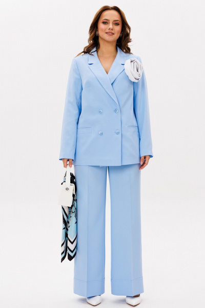 Брюки, жакет Mubliz 190 голубой - фото 3