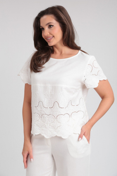 Блуза, брюки ZigzagStyle 563 белый - фото 9