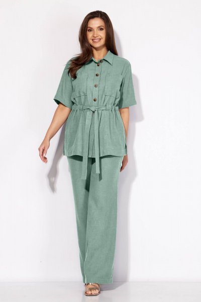 Блуза, брюки Ольга Стиль Л-222 мята - фото 3