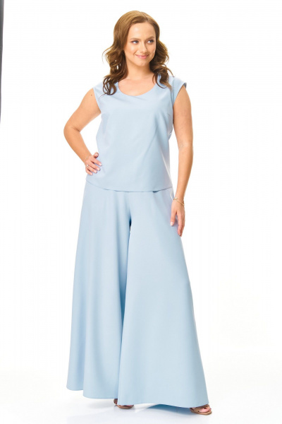 Блуза, брюки, туника T&N 7621 голубой_топаз - фото 5