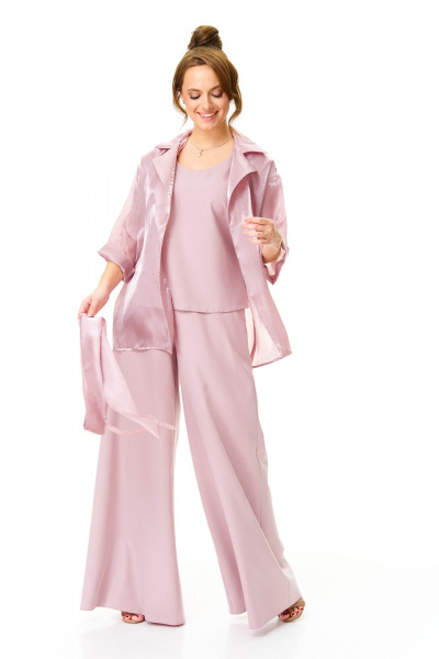 Брюки, топ, туника T&N 7622 пудра - фото 6