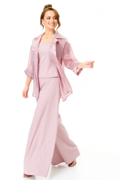 Брюки, топ, туника T&N 7622 пудра - фото 2