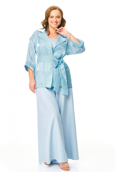 Брюки, топ, туника T&N 7622 голубой_топаз - фото 2