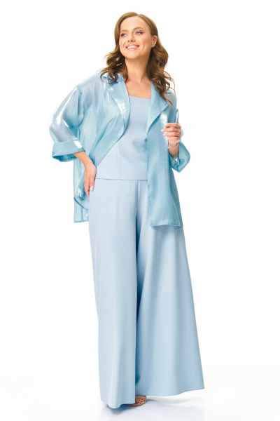 Брюки, топ, туника T&N 7622 голубой_топаз - фото 7