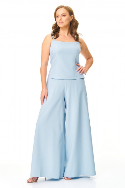 Брюки, топ, туника T&N 7622 голубой_топаз - фото 10