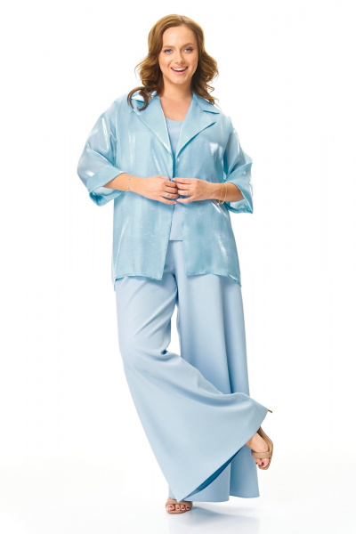 Брюки, топ, туника T&N 7622 голубой_топаз - фото 1