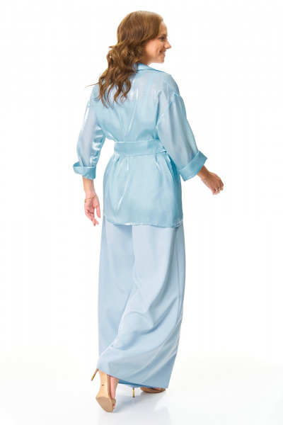 Брюки, топ, туника T&N 7622 голубой_топаз - фото 5