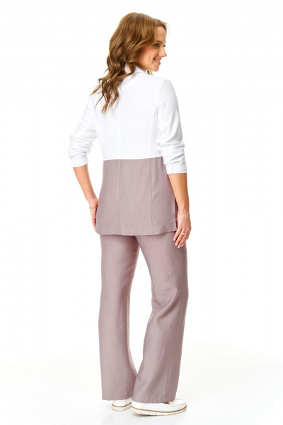 Брюки, жакет T&N 7644 какао-белый - фото 5