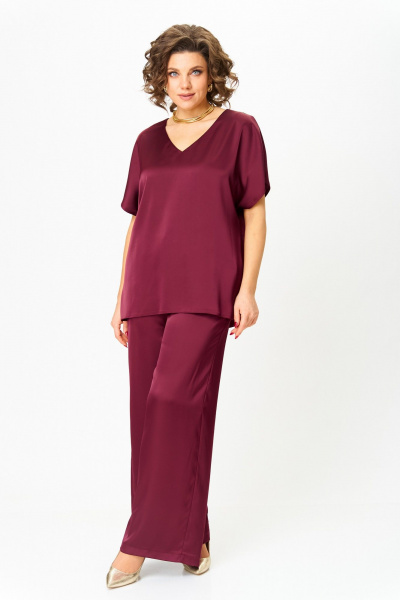 Блуза, брюки Svetlana-Style 2118 бордовый - фото 2