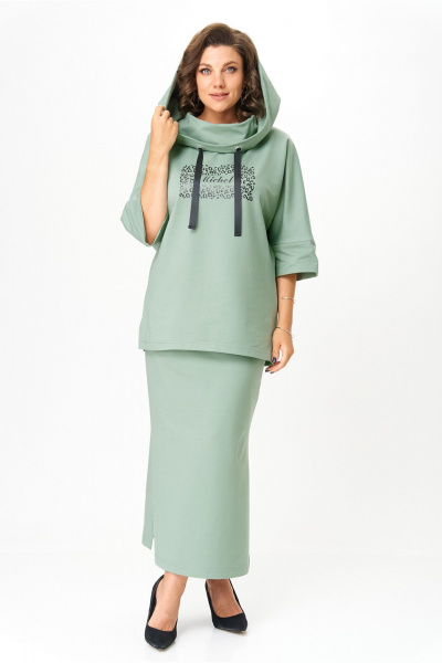 Джемпер, юбка Michel chic 1248/1 пастельный_зеленый - фото 2