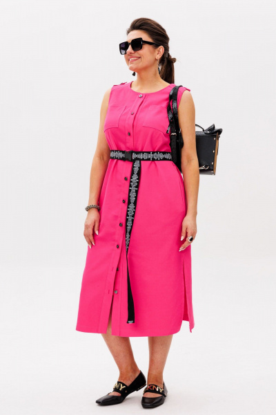 Платье Anelli 1478 фламингово-розовый - фото 9