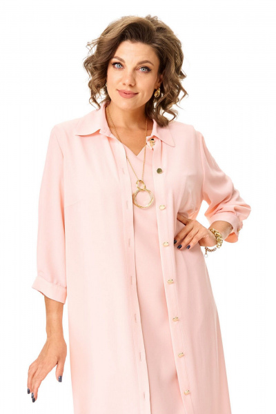 Блуза, платье VI ORO VR-1150 пудра - фото 6