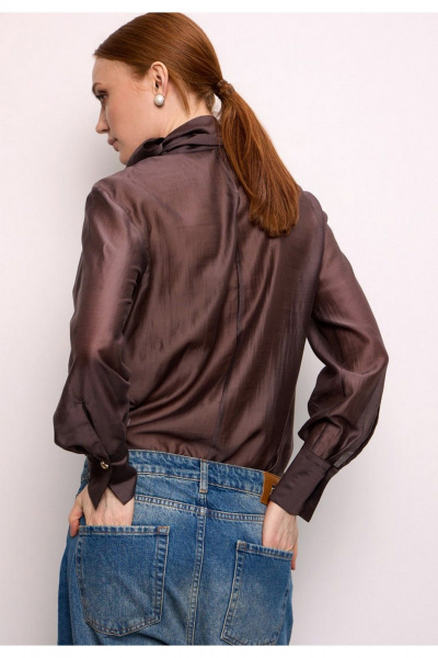 Блуза DEVITA 6028-1 шоколад - фото 4