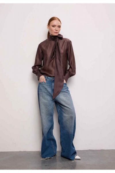 Блуза DEVITA 6028-1 шоколад - фото 2