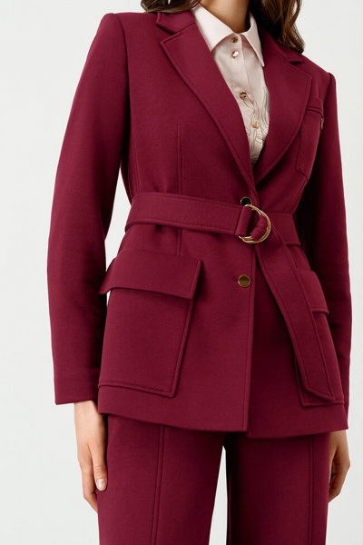 Жакет Nelva 1804 винный - фото 5