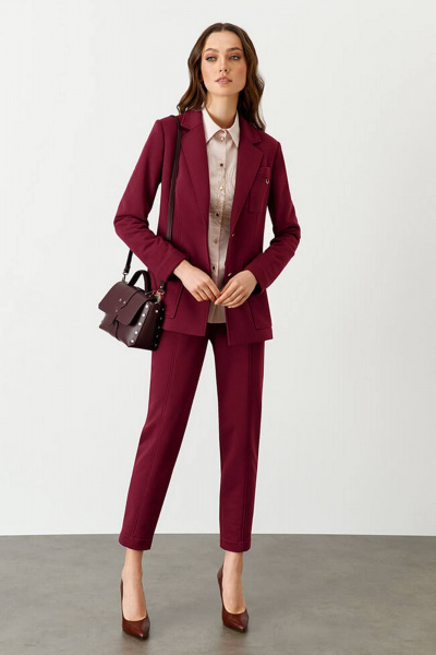 Жакет Nelva 1804 винный - фото 1