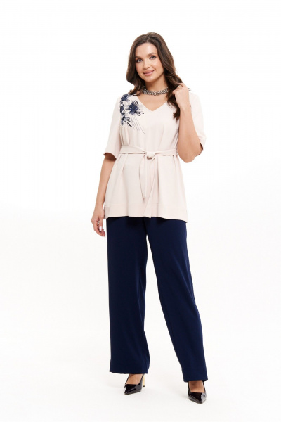 Блуза Панда 19040 бежевый - фото 7