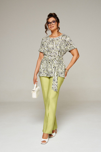 Блуза, брюки Beautiful&Free 6321 салатовый - фото 1