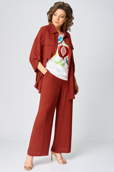 Блуза, брюки EMWE 105 терракотовый - фото 4
