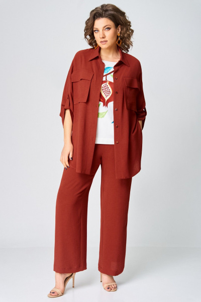 Блуза, брюки EMWE 105 терракотовый - фото 3