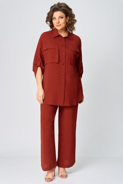 Блуза, брюки EMWE 105 терракотовый - фото 1